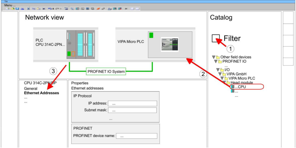 TIA Portal    network view