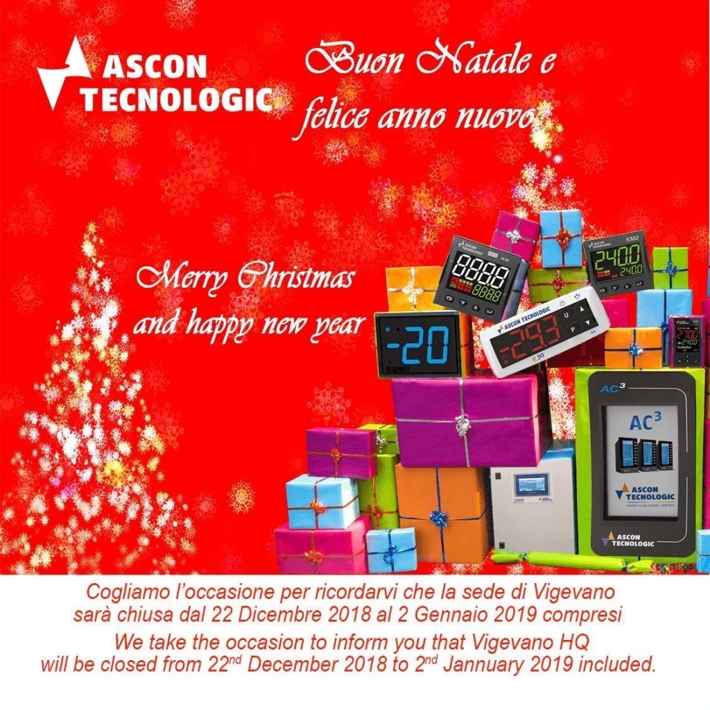 ASCON TECNOLOGIC Happy New Year 2019