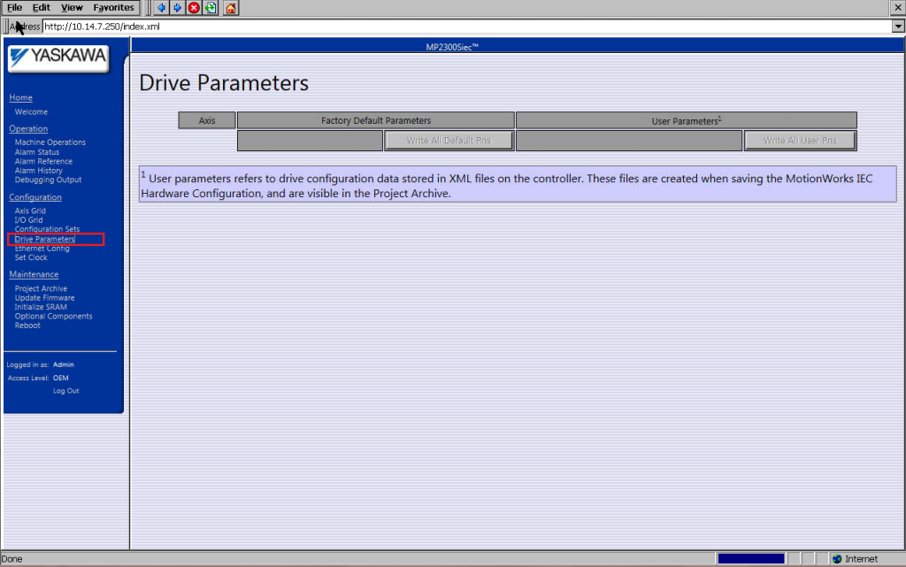    Drive Parameters