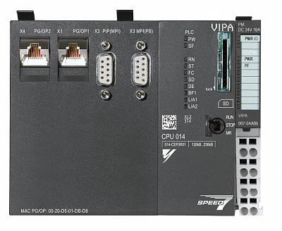 YASKAWA VIPA контроллер SLIO 014-CEF0R01 общий вид процессорного модуля
